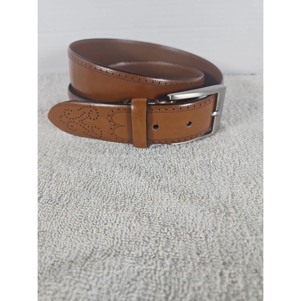 Joseph Abboud Mens Size 34 Brown Leather Belt 13033 262  Handcrafted In Italy